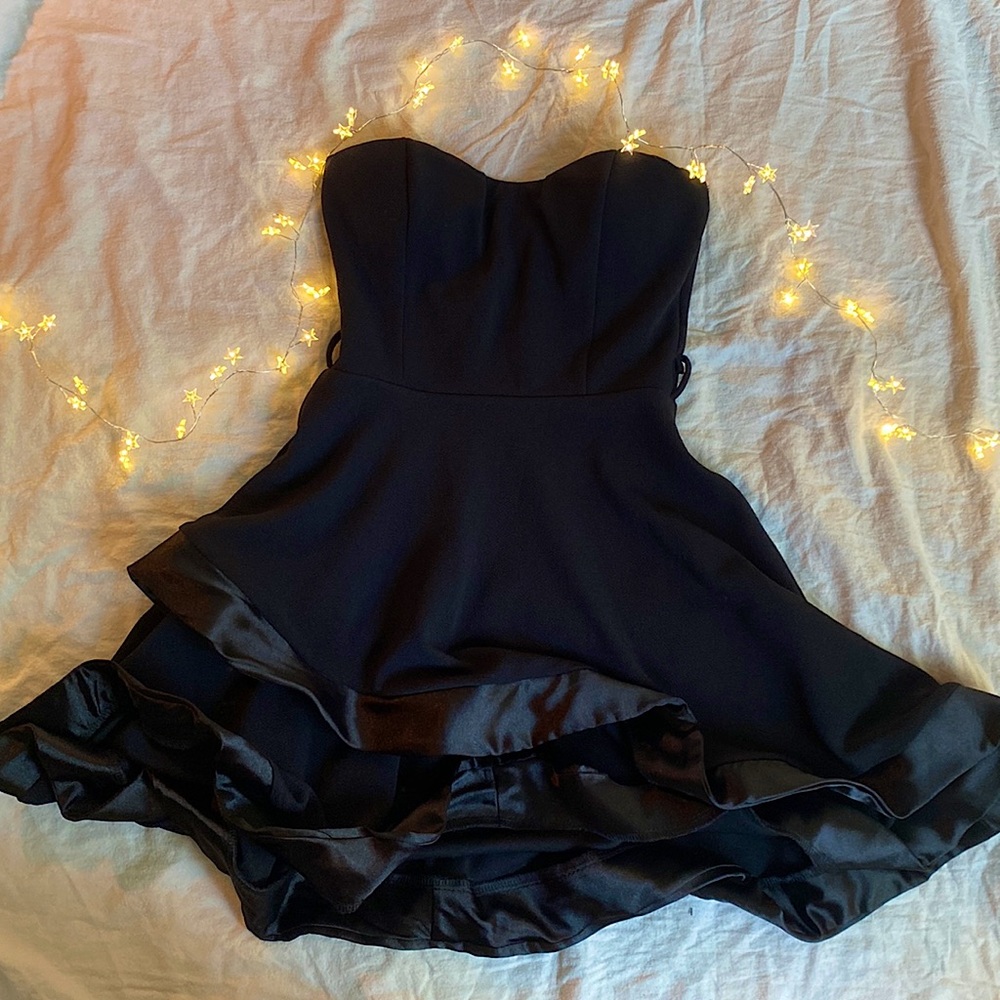 Black y2k Layers Mini Dress